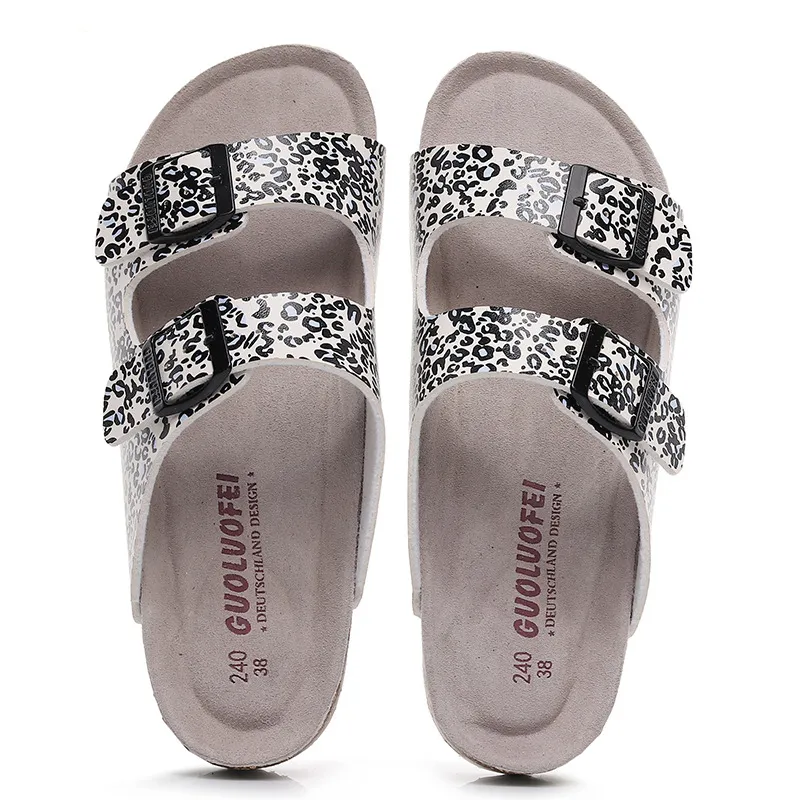 Summer Beach Print Double Buckle Non-Slip Clogs Slippers