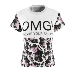 Tee 'Lilac feathers boots'