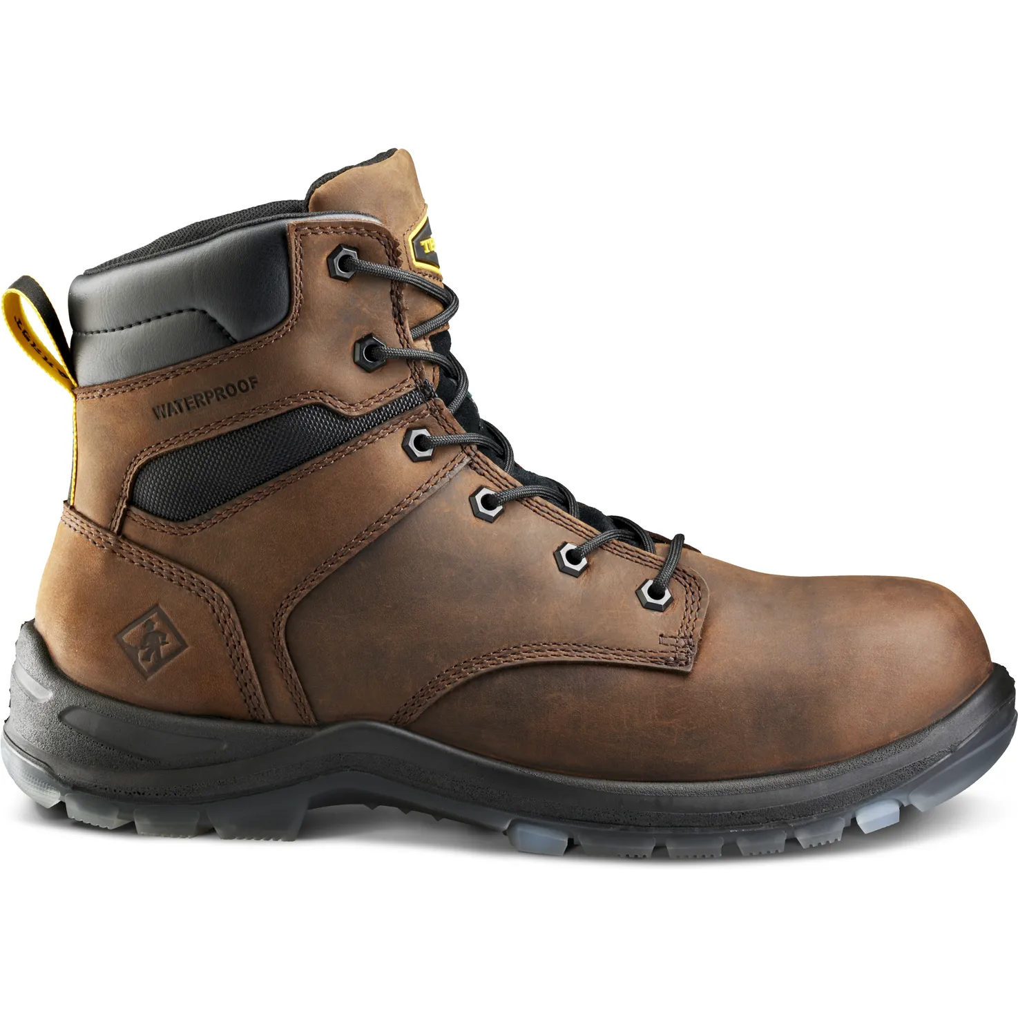 Terra Men's Byrne 6" Comp Toe WP Safety Work Boot- Brown- 839BDB