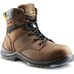 Terra Men's Byrne 6" Comp Toe WP Safety Work Boot- Brown- 839BDB