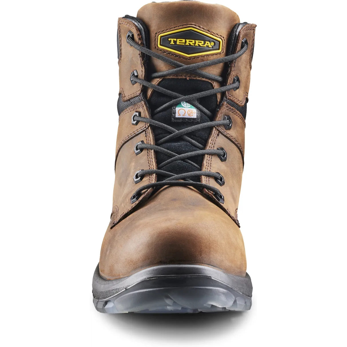 Terra Men's Byrne 6" Comp Toe WP Safety Work Boot- Brown- 839BDB