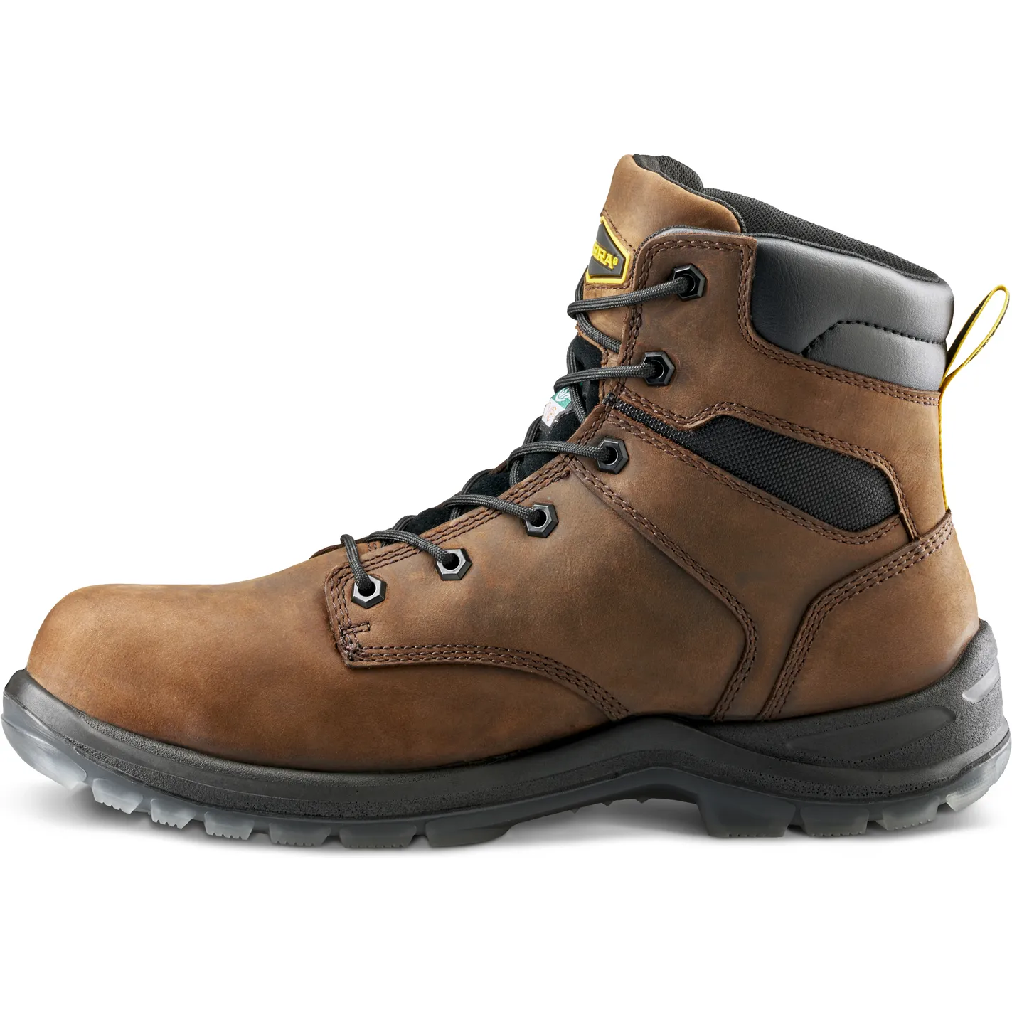 Terra Men's Byrne 6" Comp Toe WP Safety Work Boot- Brown- 839BDB