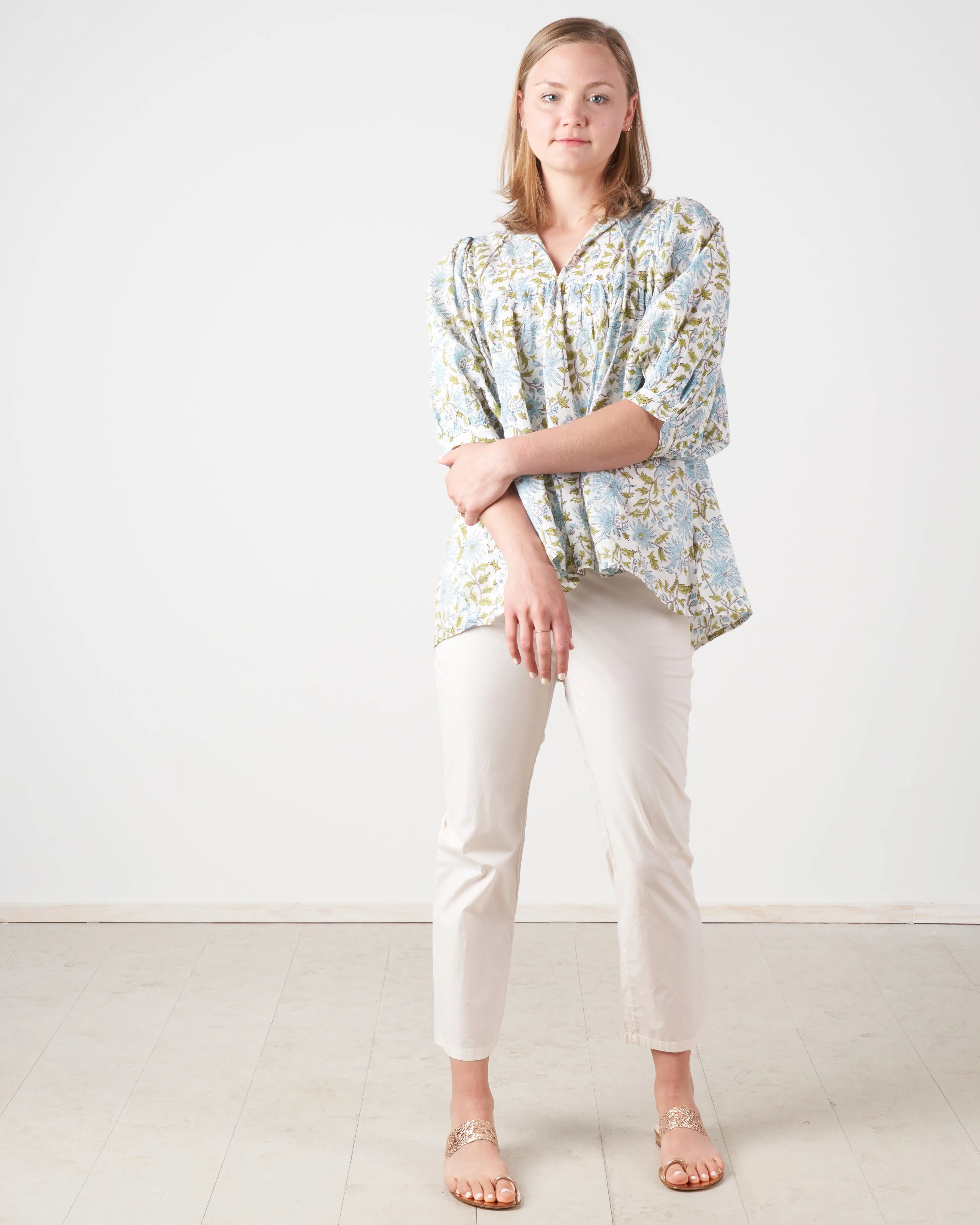 thalia top - blue vine