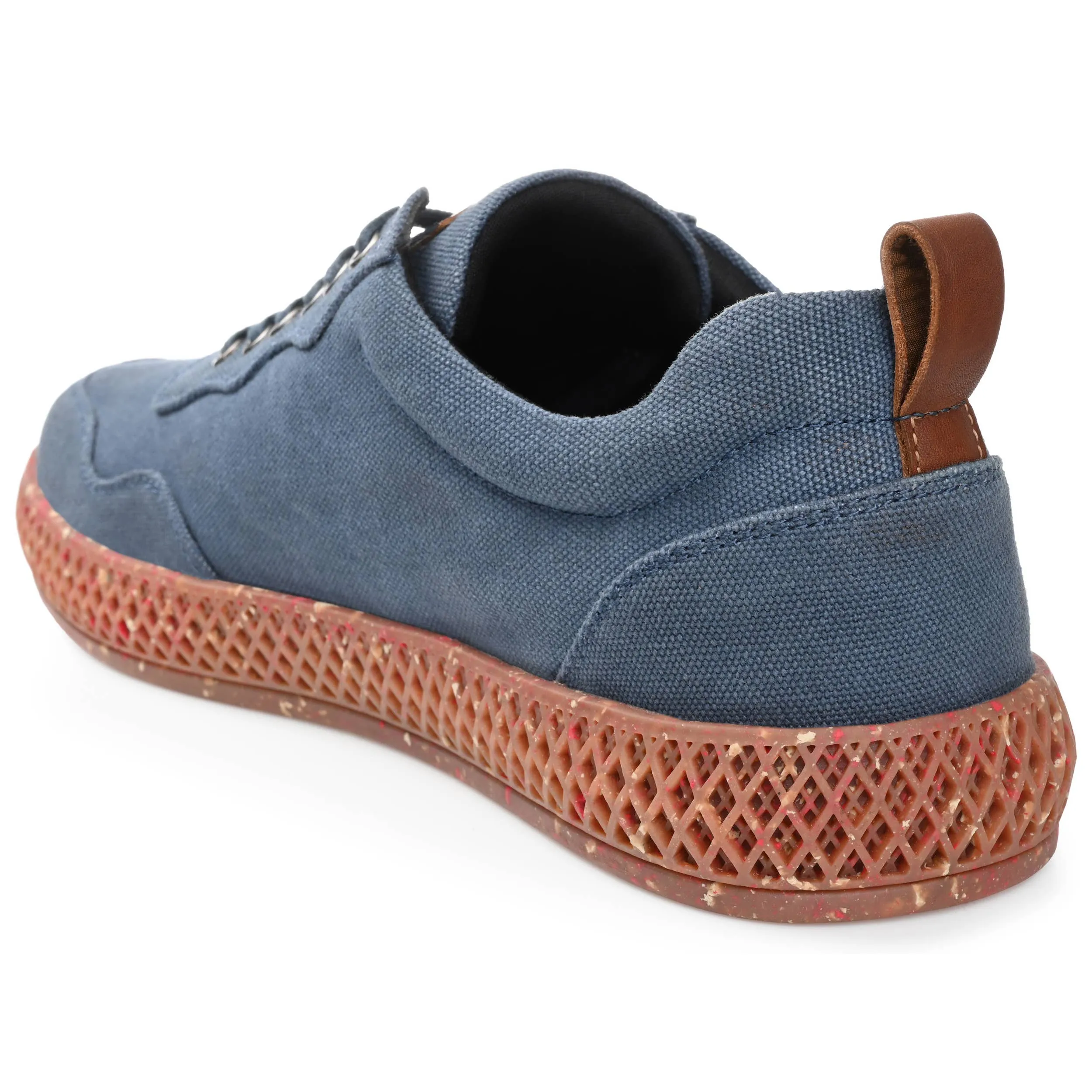 THOMAS & VINE Men's Navy Kemp Textile Lace-Up Sneakers | Recycled Rubber Sole | US Size 10