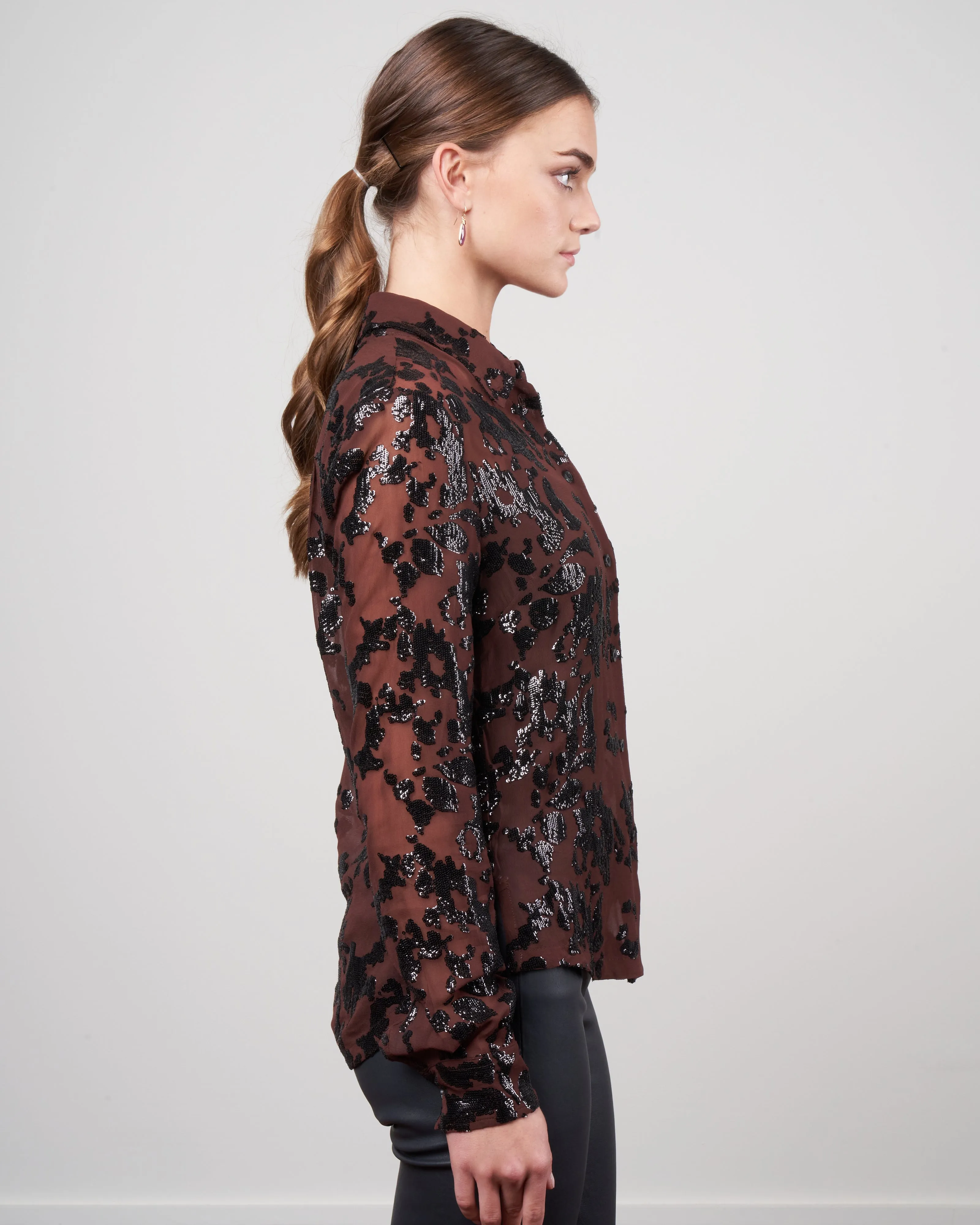 thyme shirt - black-brown