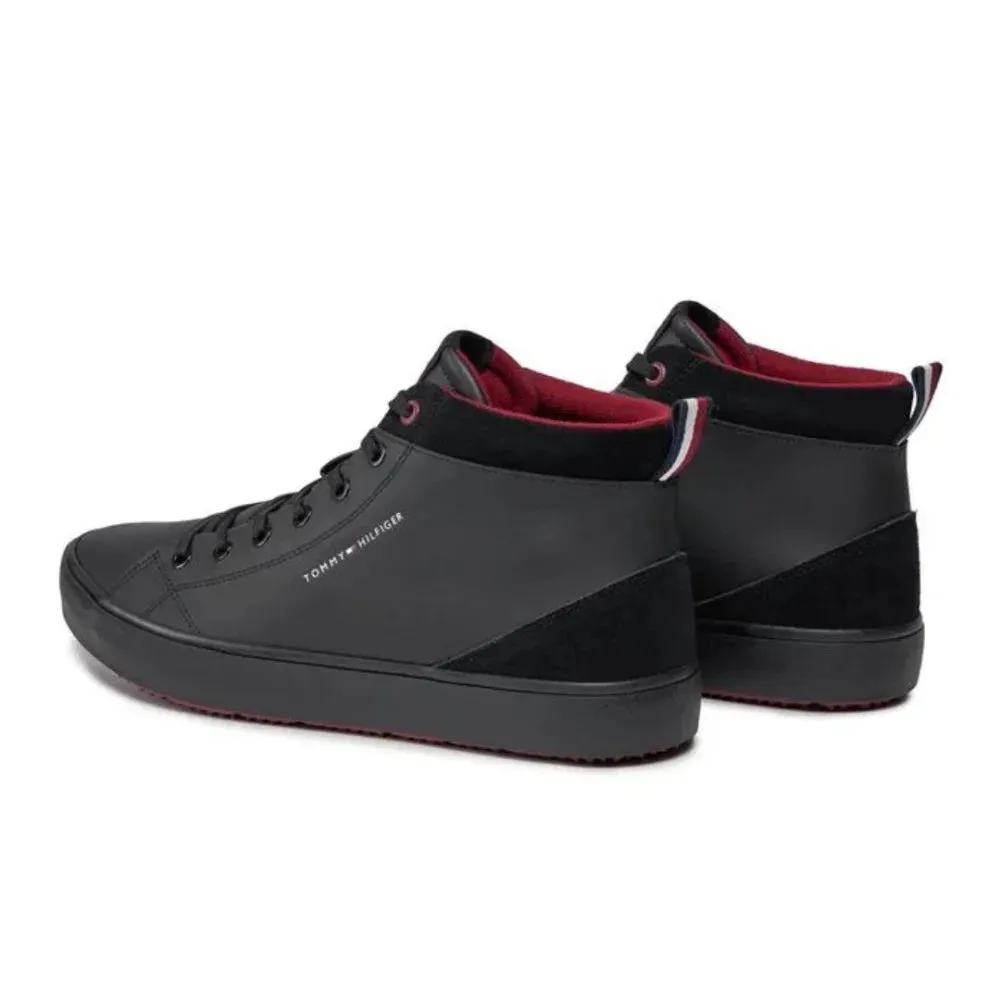 Tommy Hilfiger TH Hi Vulc Cleat LTH Mix Sneaker Men - BLKBLK