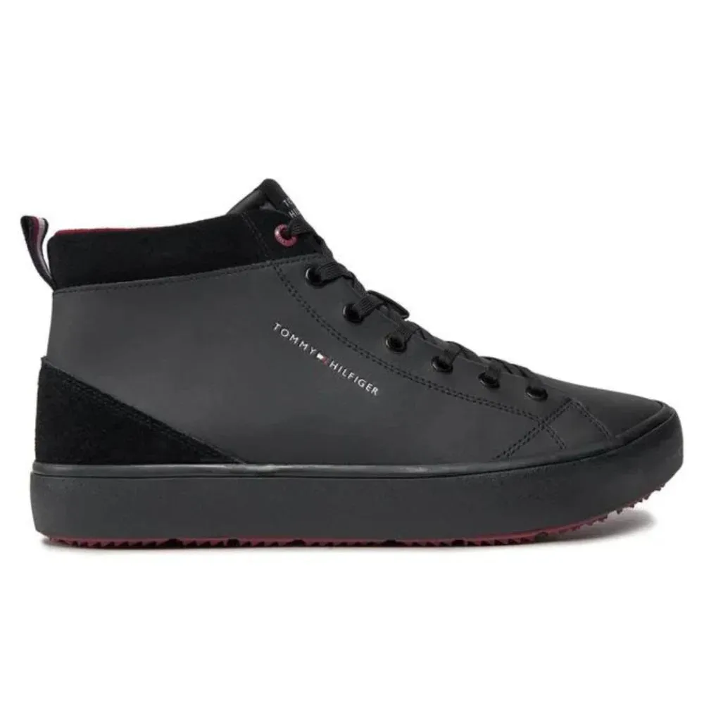 Tommy Hilfiger TH Hi Vulc Cleat LTH Mix Sneaker Men - BLKBLK