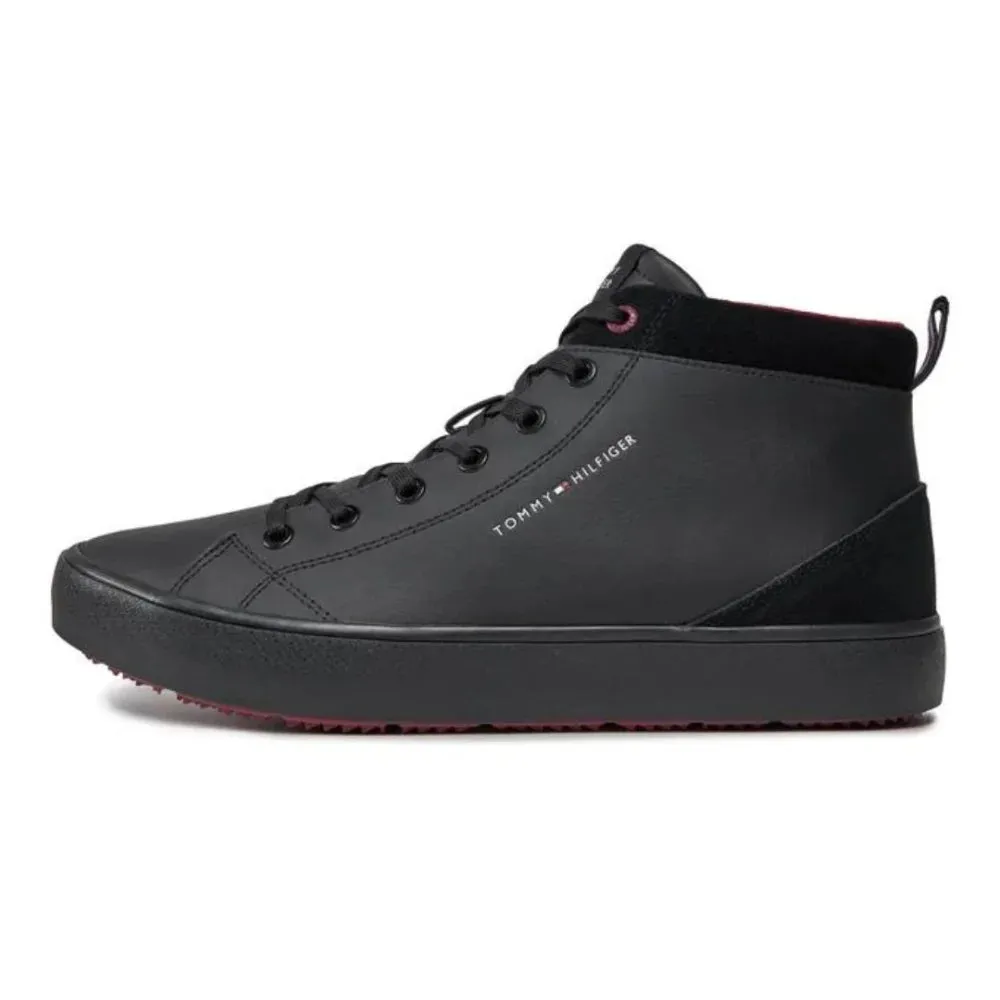 Tommy Hilfiger TH Hi Vulc Cleat LTH Mix Sneaker Men - BLKBLK