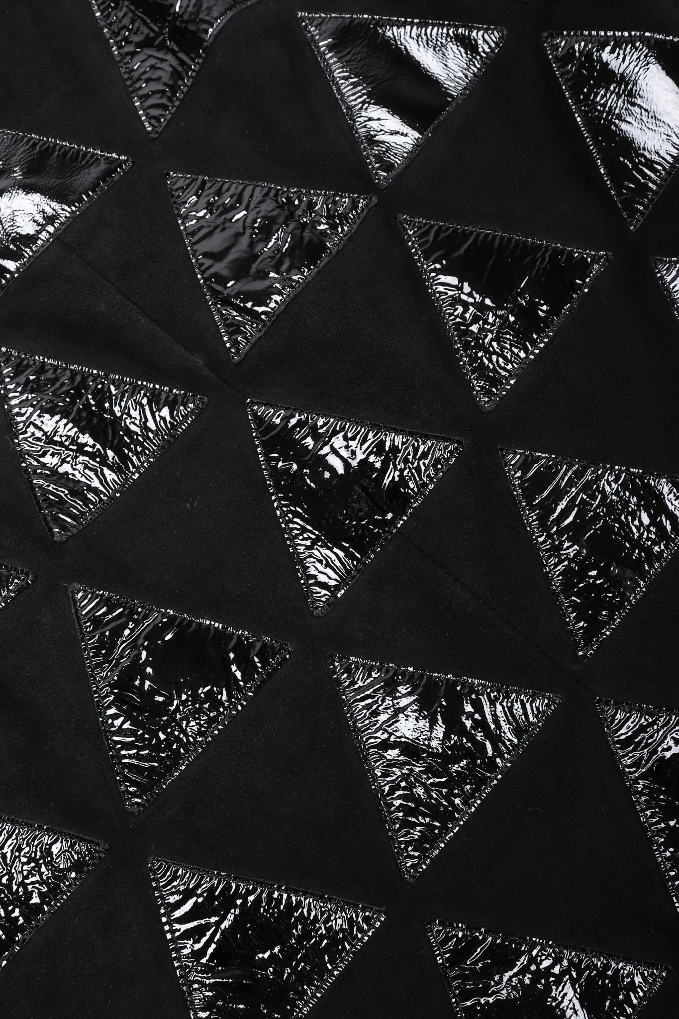 Triangle Appliqué Suede Skirt