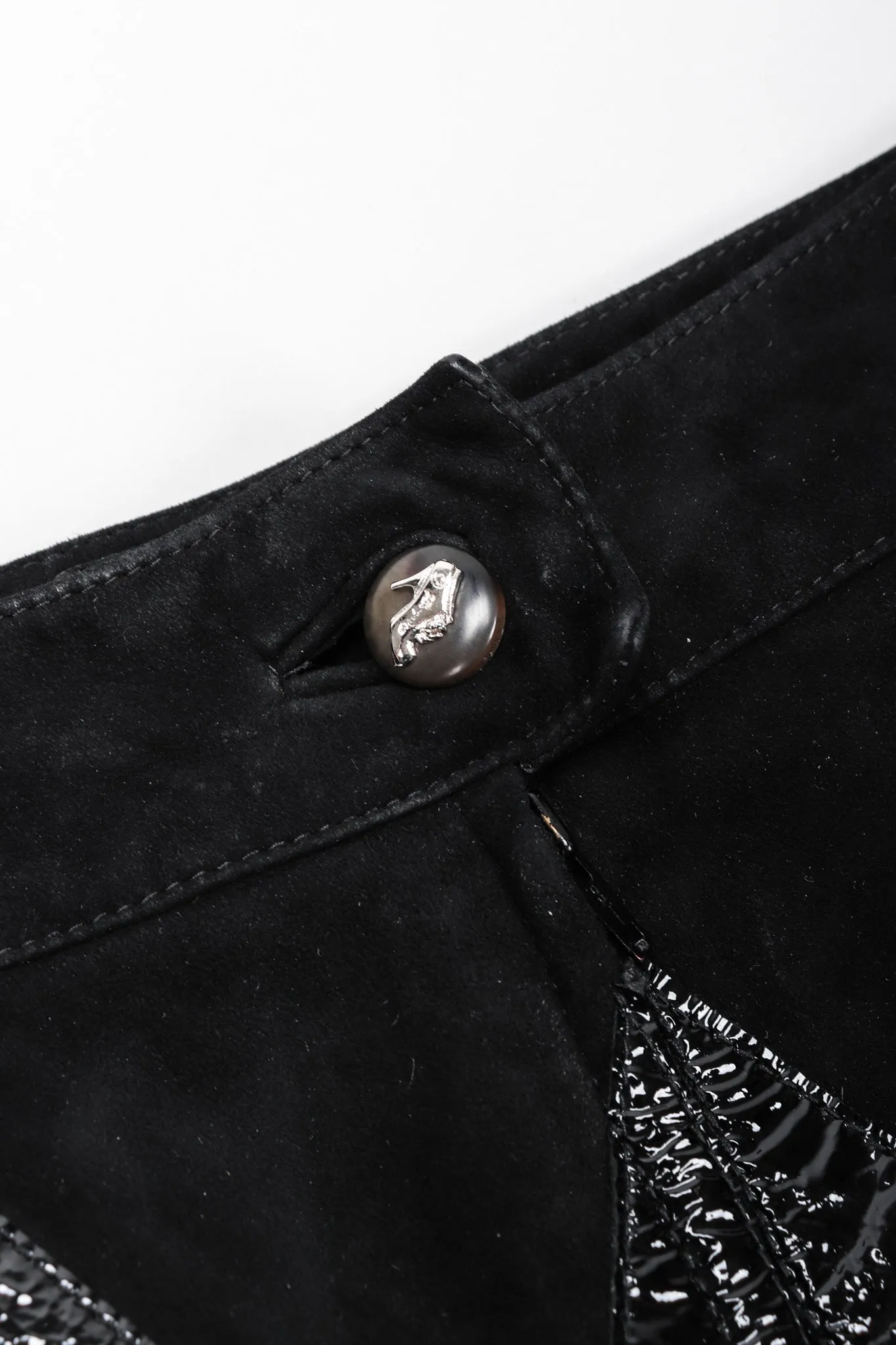 Triangle Appliqué Suede Skirt