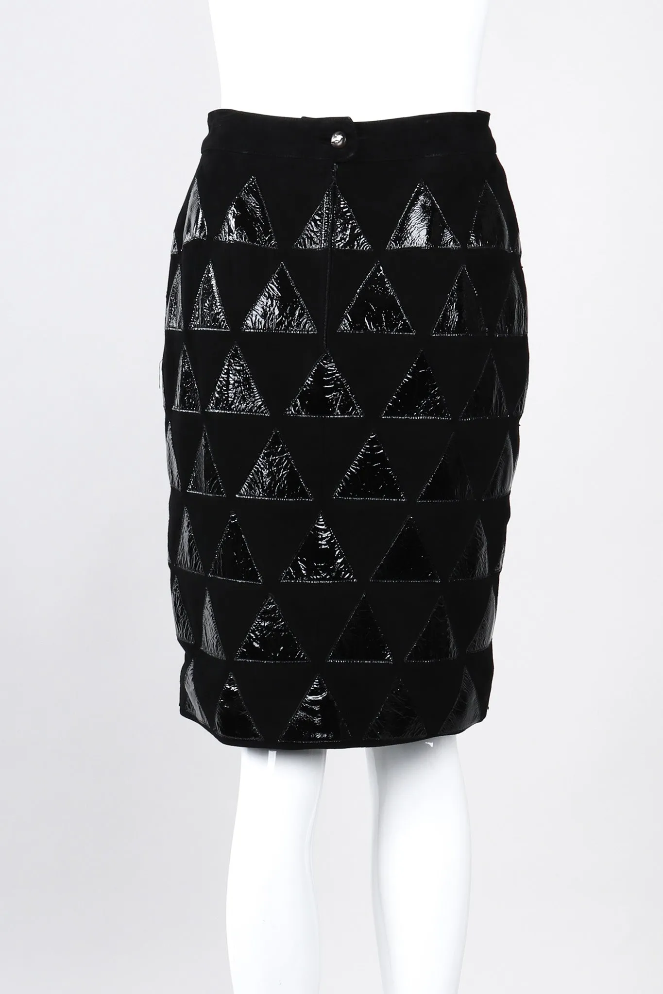 Triangle Appliqué Suede Skirt
