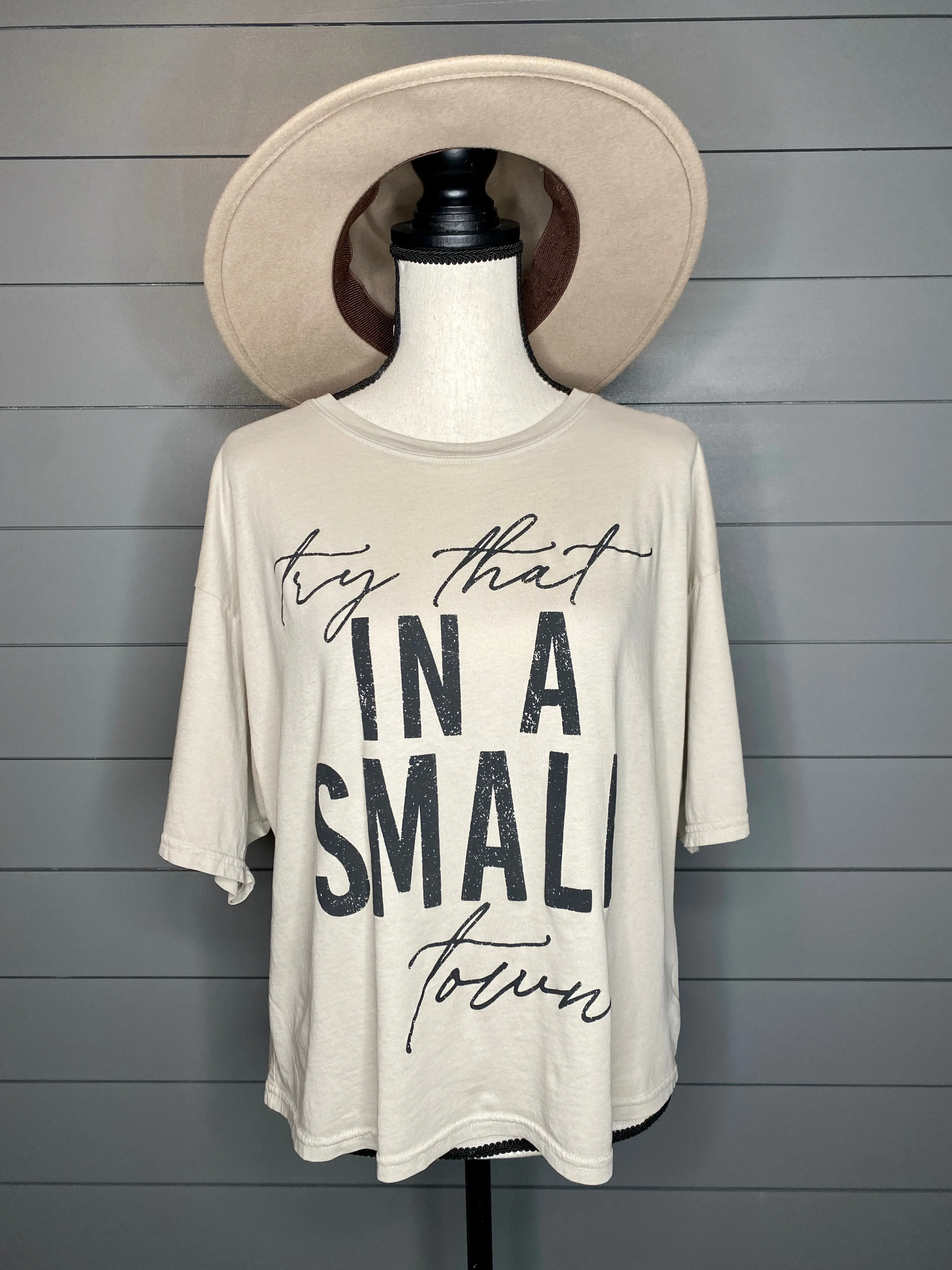 Try That In A Small Town Long Cropped Tee