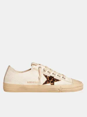 V-Star Sneakers - White & Leopard