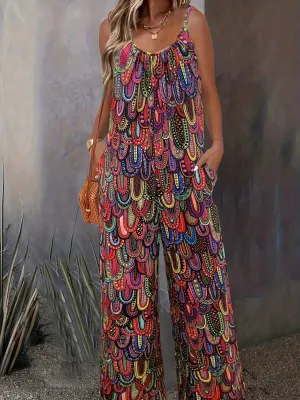 Vibrant Printed Jumpsuit | Wide-Leg & Flowy | Bold & Chic