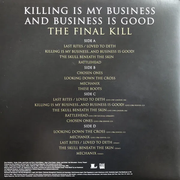VINYL MEGADETH KILLING IS MY BUSINESS.. AND BUSINESS IS GOOD THE FINAL KILL (2LP) (2LP)