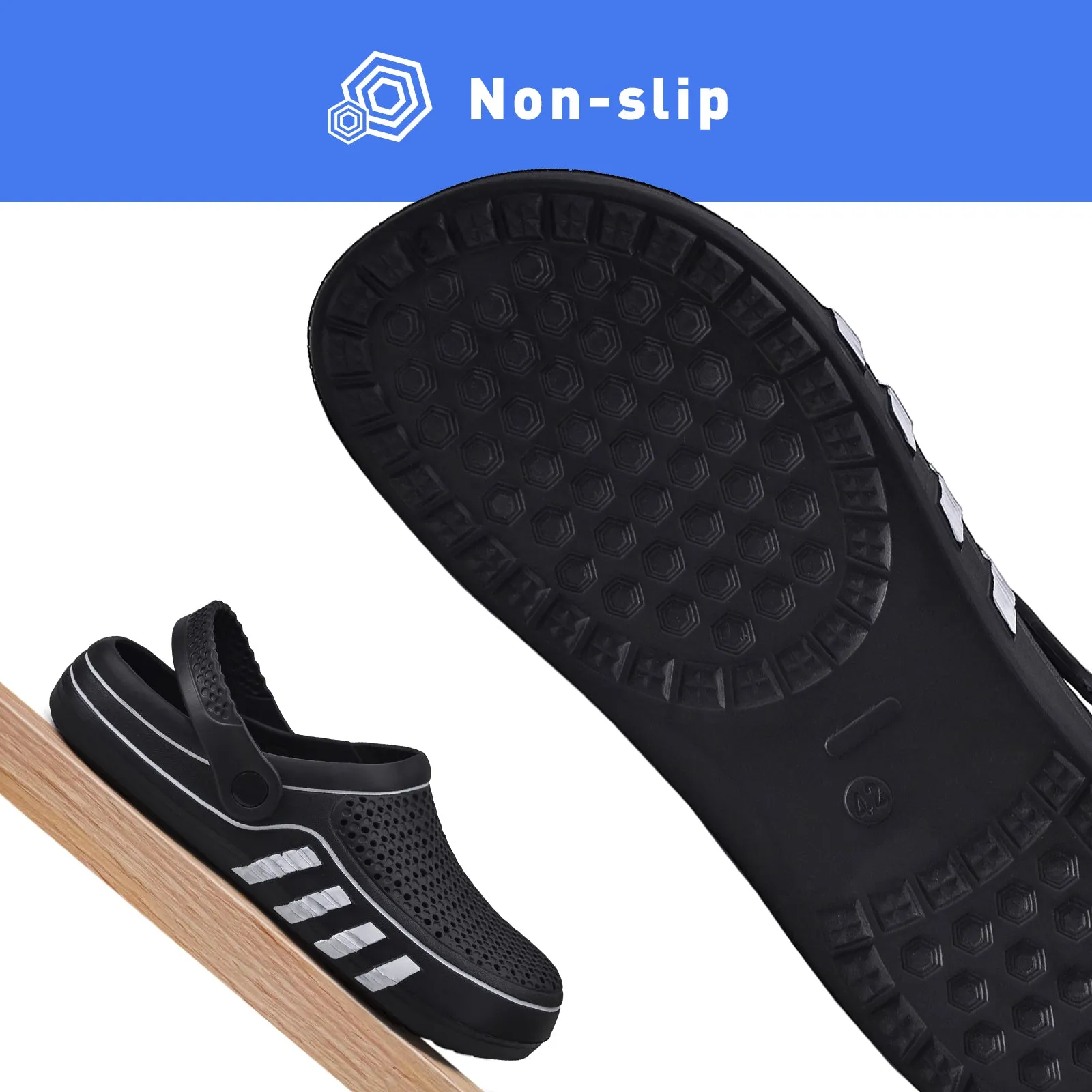 VONMAY Men's Clogs Lightweight Summer Sandals Breathable Water Slippers