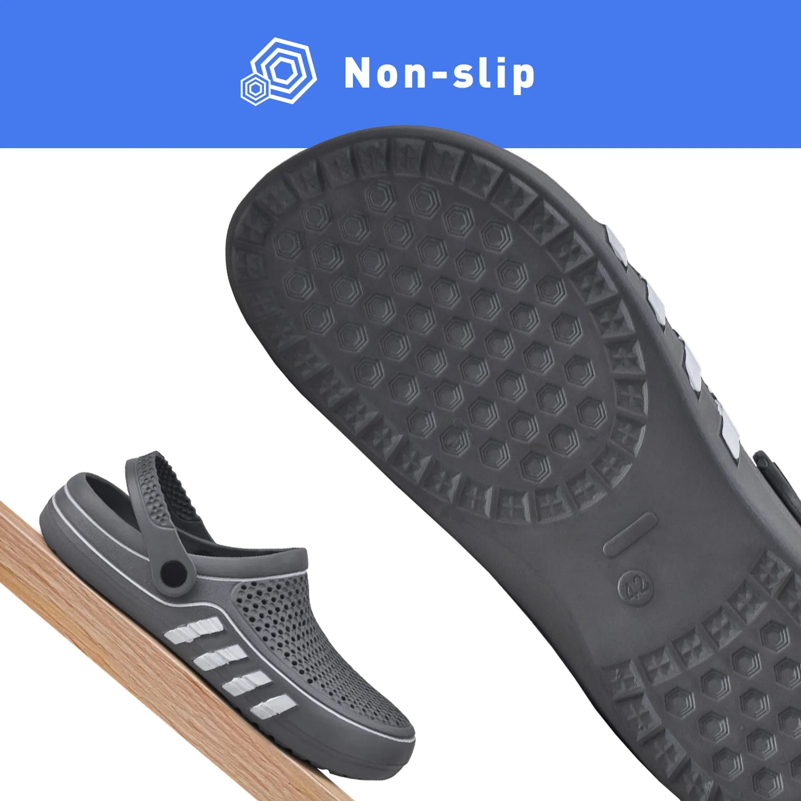 VONMAY Men's Clogs Lightweight Summer Sandals Breathable Water Slippers