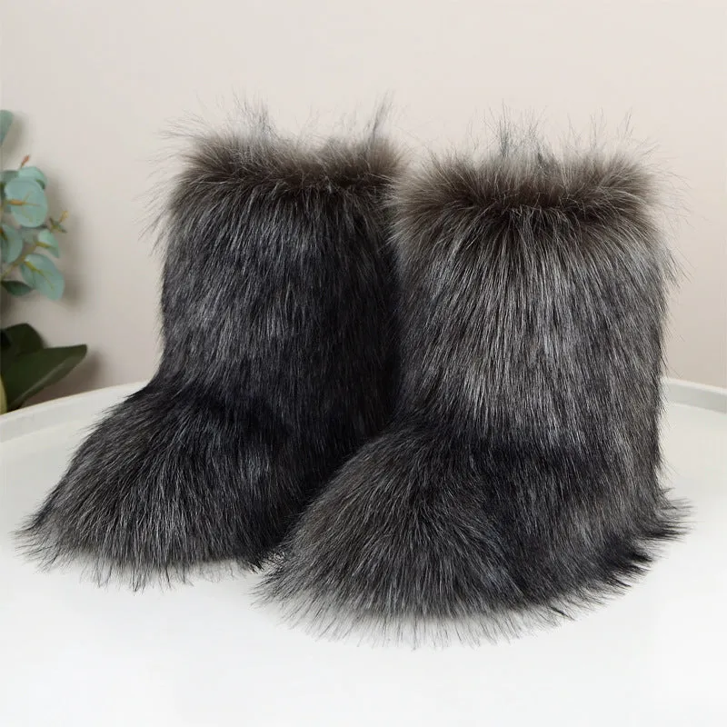 Wild High-top Warm Mid-calf Snow Boots