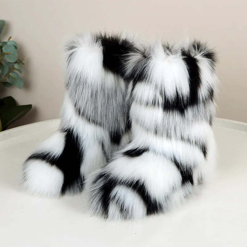 Wild High-top Warm Mid-calf Snow Boots
