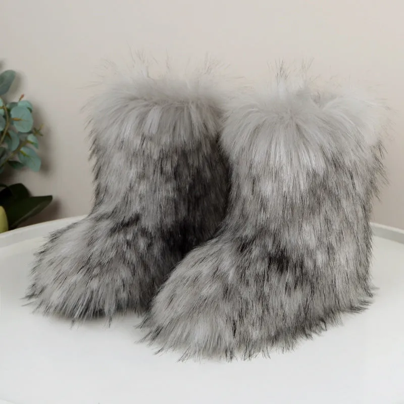 Wild High-top Warm Mid-calf Snow Boots