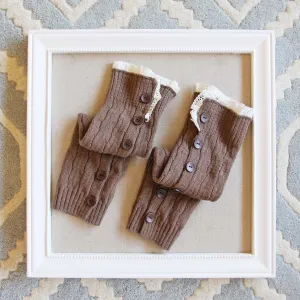 Winter Lace Boot Socks in Timber