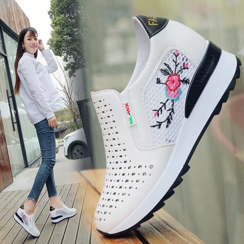 Women Comfortable Casual Shoes Summer Slip On Loafers Mixed