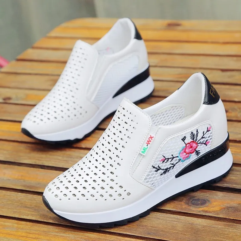 Women Comfortable Casual Shoes Summer Slip On Loafers Mixed