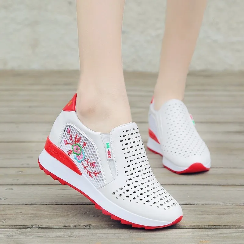 Women Comfortable Casual Shoes Summer Slip On Loafers Mixed