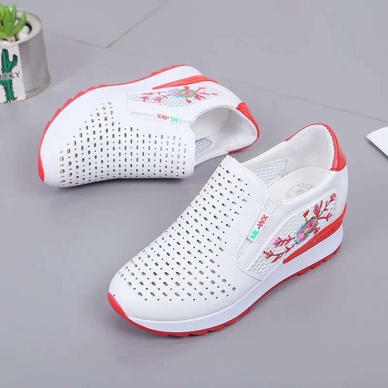 Women Comfortable Casual Shoes Summer Slip On Loafers Mixed