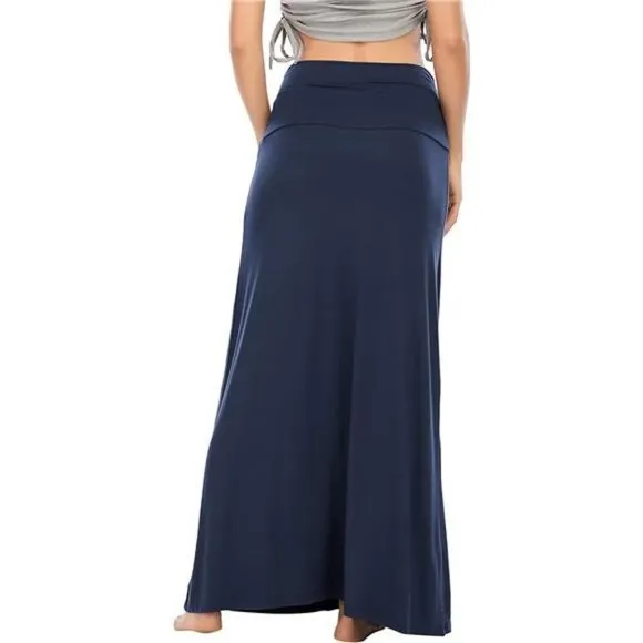 Womens Maxi Skirts Long Skirt for Women A Navy
