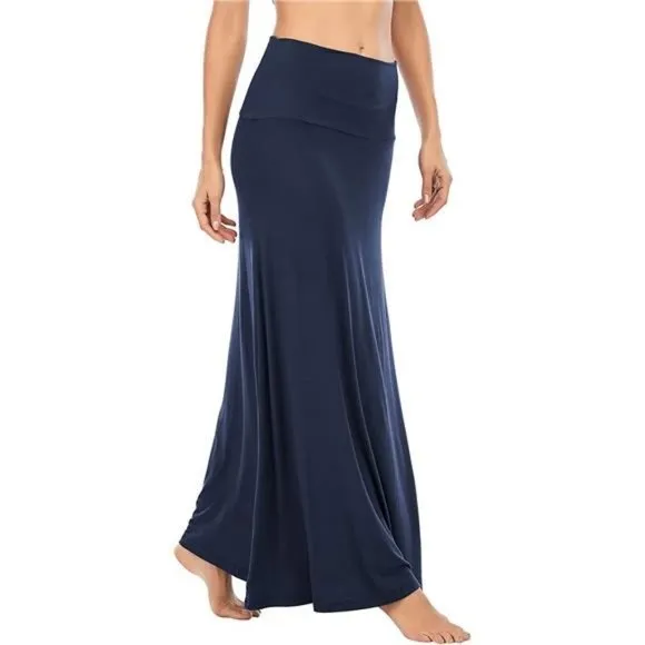 Womens Maxi Skirts Long Skirt for Women A Navy