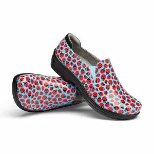 Women's Moxy Clog In Ladybug Patent