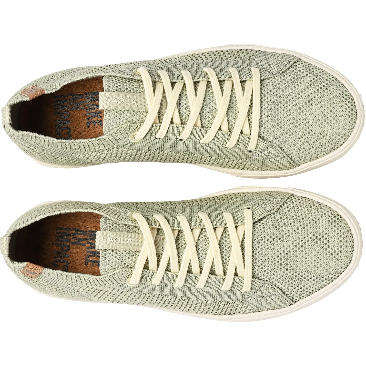 Women's Saola Cannon Knit Faded Green Fabric