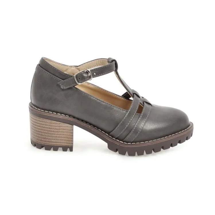 Women's T Straps Sandals Dress Shoes for Summer 7451