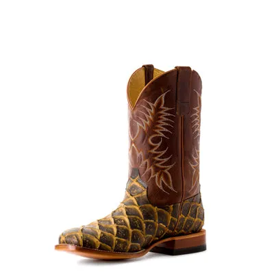 YOUTH RUSTY FILET OF FISH PRINT SQ TOE BOOTS